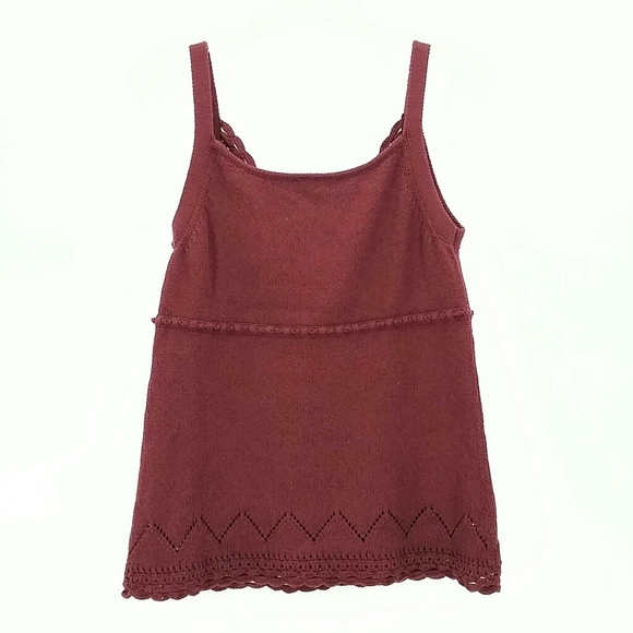 LOFT Crochet Beaded Tank Boho Festival M - Picture 3 of 5